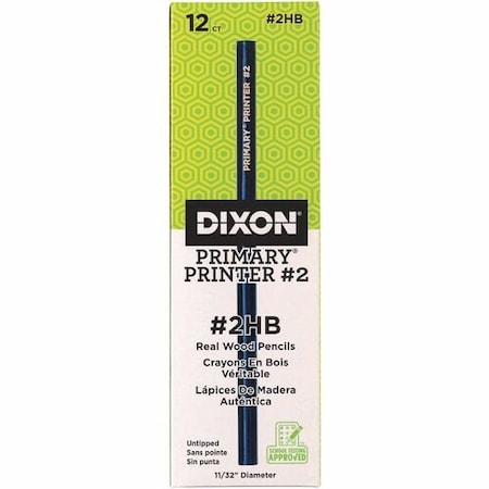 Dixon Ticonderoga Primary Printer Pencils, 11/32in-2, HB-Med, Blue DIXX18995